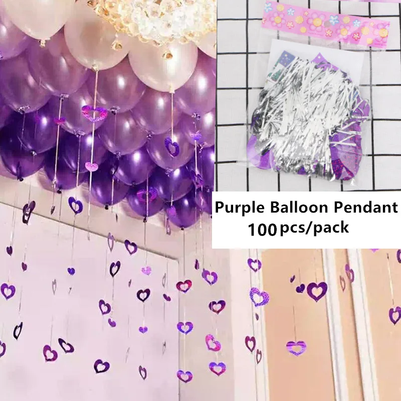 17-Purple pendant Аксессуары для воздушного шара воздушный шар лента воздушный насос Арка палочка фиксированная балон для взрослых детей день рождения Свадебные украшения балон - Цвет: 17-Purple pendant