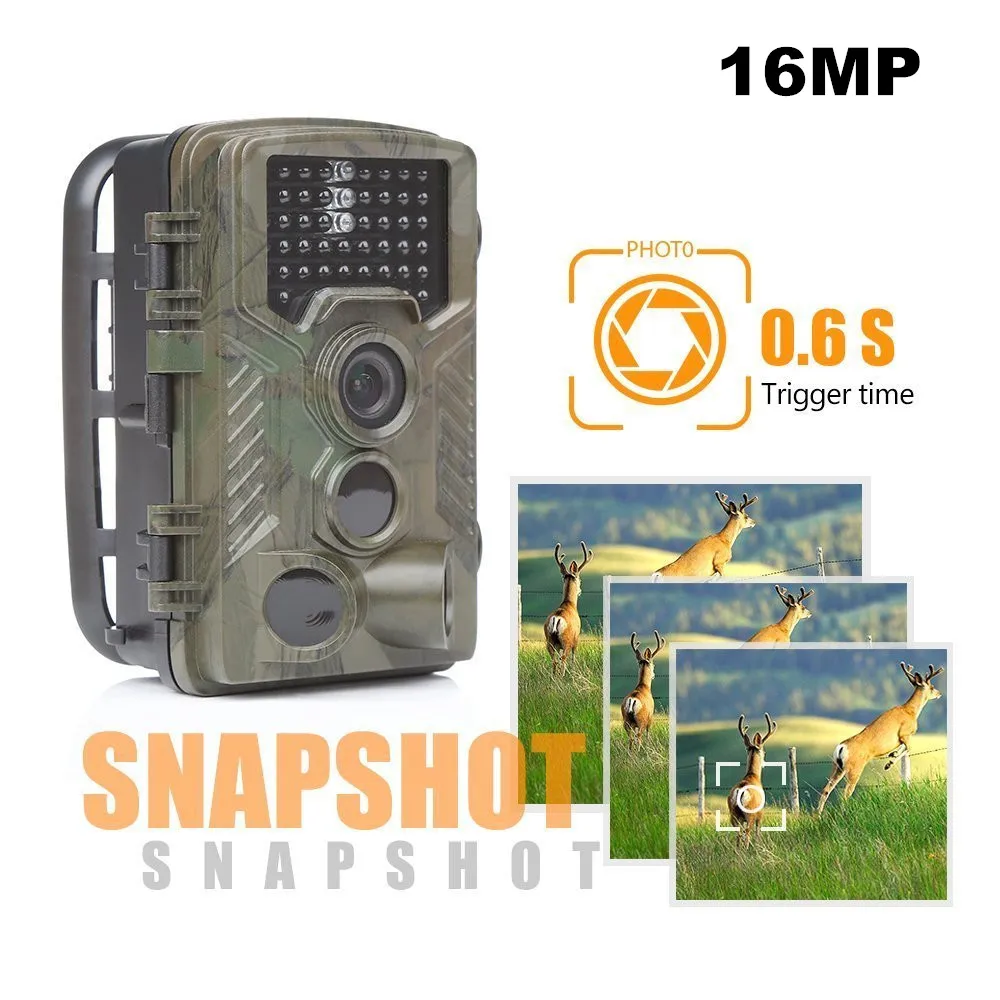 16MP Дикая камера фото ловушки 0 6 S триггер обнаружения движения Следовая 1080P с 3