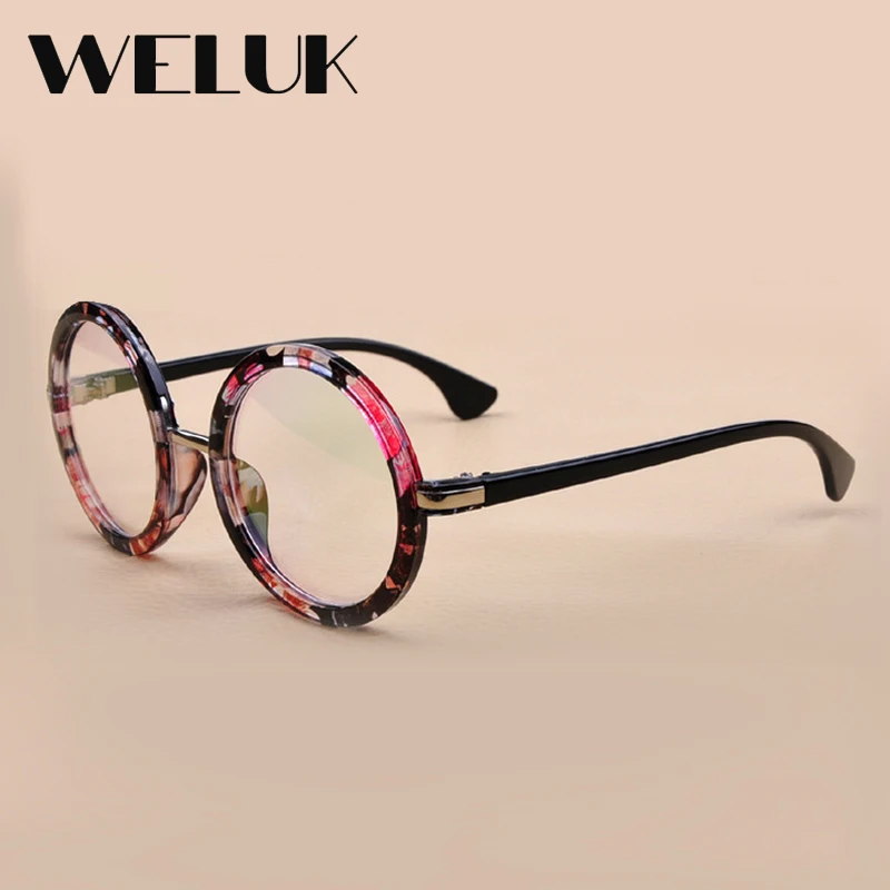 WELUK Spectacle Glasses Frame Eyeglasses Decoration Characteristic Frames Round glasses oculos de grau | Аксессуары для одежды