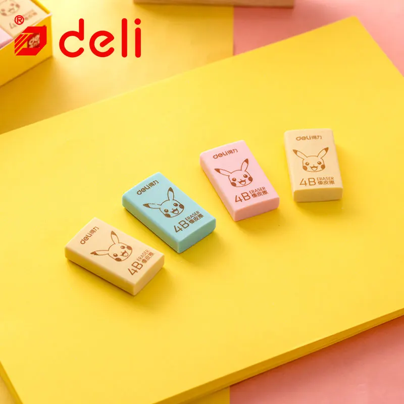 Deli 15/30 шт Карандаш Ластик 4B мини маленький бежевый синий розовый очиститель для