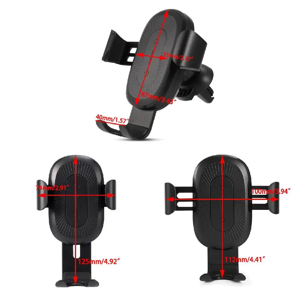 Partol Wireless Car Charger Mount Intelligent Lock Phone Holder Stand Air Vent for Phones Fast Charging Gravity Auto 10W | Автомобили и