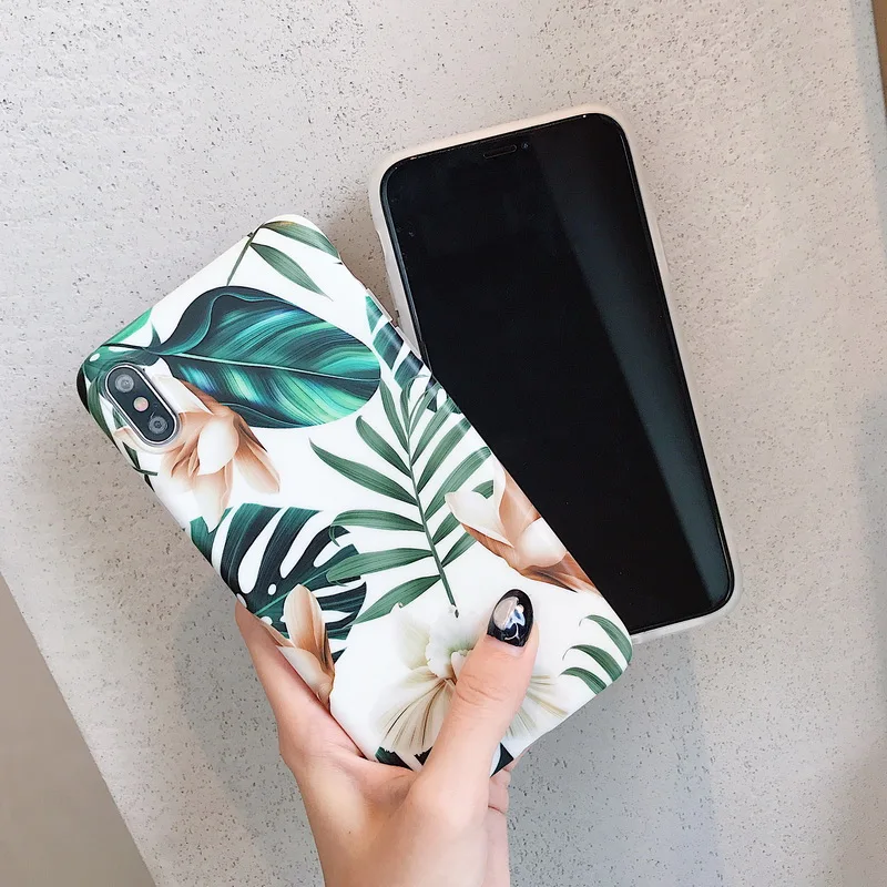 Netarlier ins банановый лист винтажный цветочный чехол для iPhone 6 6S 6Plus 7 8Plus IX XR Xs Max