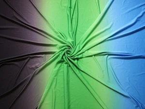 blue-green-black 50 см* 150 см 4 способ стрейч полиэстер спандекс ткань градиент эластичный материал для танцоров купальники Diy трикотажная ткань - Цвет: blue-green-black