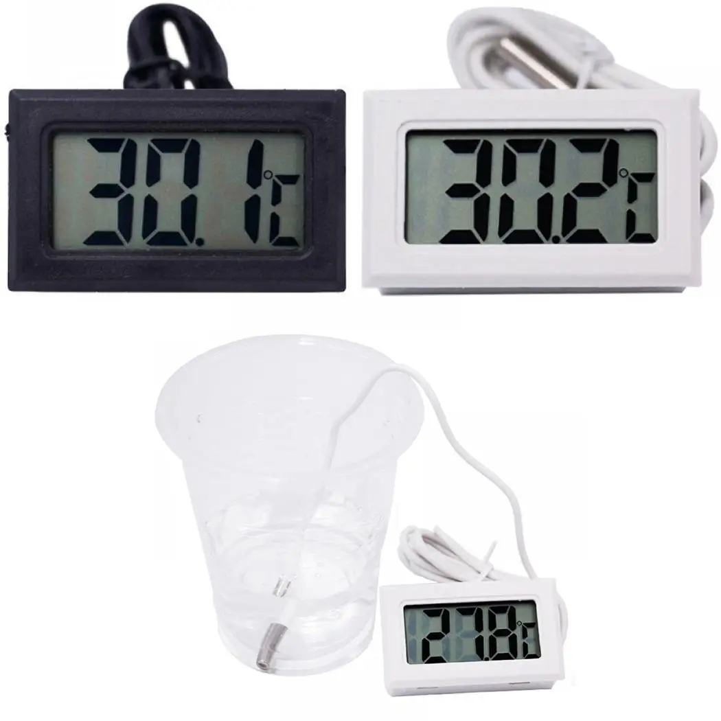 Цифровой встроенный термометр lcd мгновенное считывание холодильник аквариум