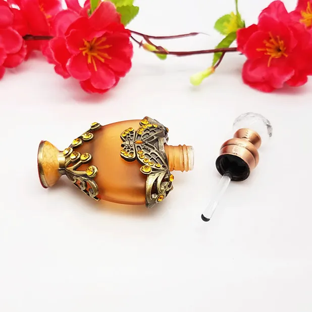 Пустой флакон 10 мл в форме сердца винтажные бронзовые стеклянные бутылки