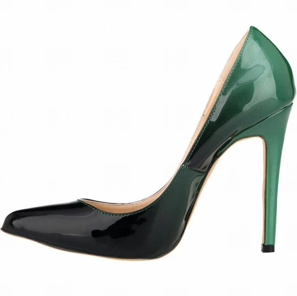 Green Shoes Брендовые женские туфли-лодочки; женские туфли на высоком каблуке; сезон весна-осень; женская обувь; новые свадебные туфли с острым носком; женские вечерние туфли на каблуке; большие размеры - Цвет: Green Shoes