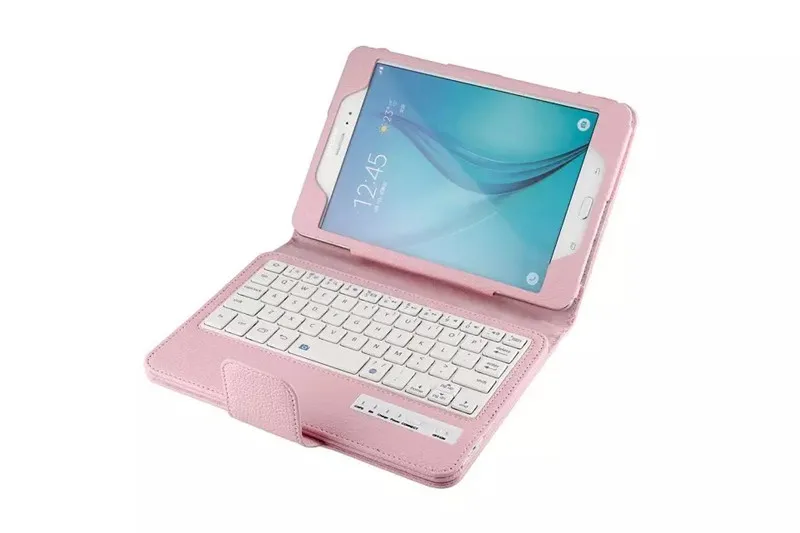 Съемный беспроводной Чехол книжка из искусственной кожи с Bluetooth клавиатурой для
