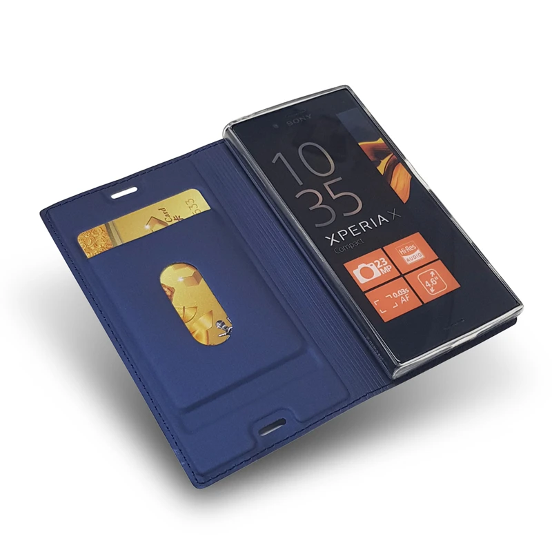 Компактный чехол TIKONO для Sony Xperia X роскошный флип из искусственной кожи mini Book Style