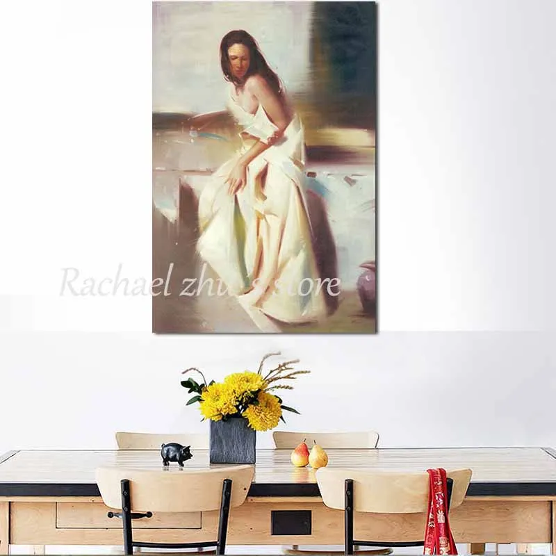 

High quality Classical Sexy Woman Wall Oil Painting On Canvas Home Decoration High-definition Printing Wall Picture Calligraphy