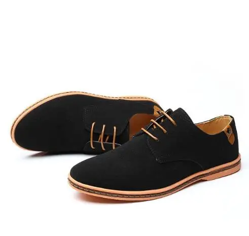 Black Shoes Марка vesonal замшевые кожаные мужские туфли Весна Оксфорд Повседневные Классические кроссовки для мужчин удобная обувь Большие размеры 38-46 - Цвет: Black Shoes