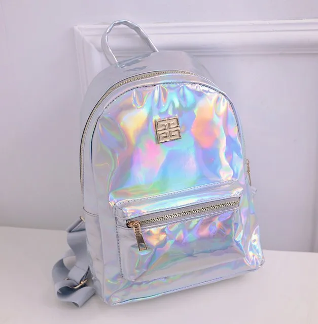 Лидер продаж 2016 рюкзак с голограммой для школьников женская лазерная