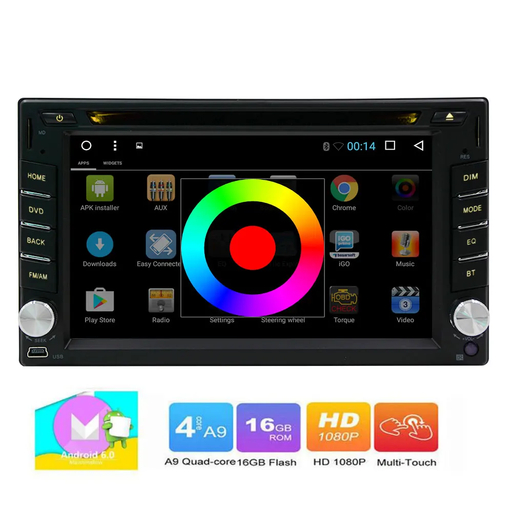 Автомобильный мультимедийный плеер с сенсорным экраном 6 2 дюйма HD Bluetooth Android 0|car