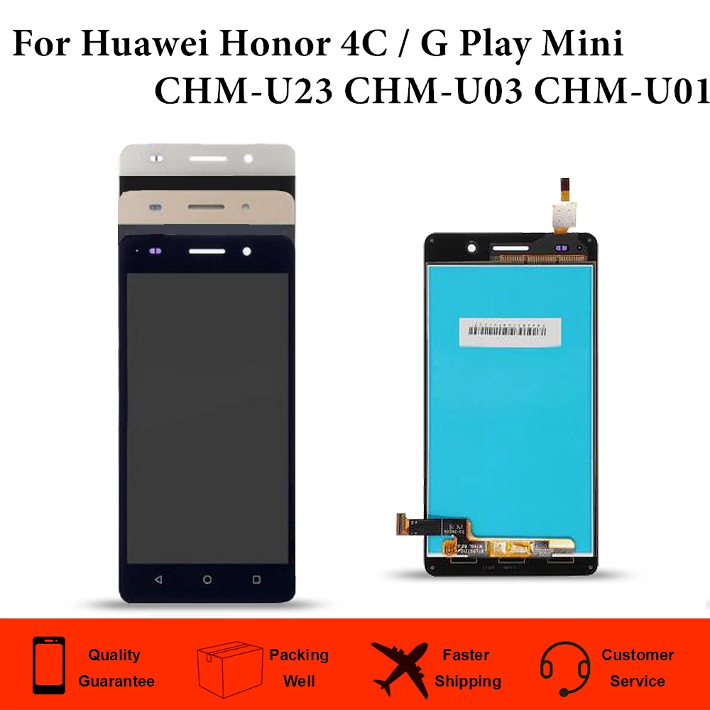 Оригинальный Для Huawei Honor 4C/G Play Mini CHM U23 U03 U01 полный ЖК дисплей Дисплей Панель