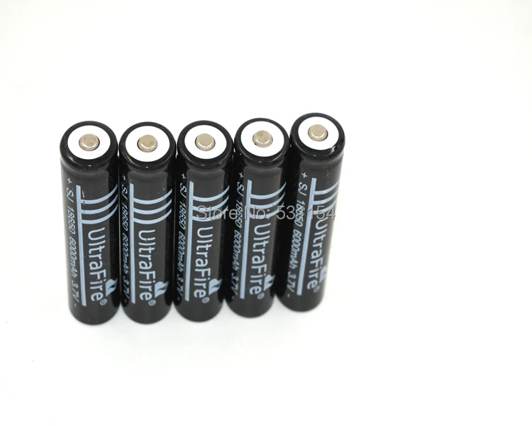 free shipping 5 Pcs 3.7V Rechargeable Battery 6000mAh 18650 Li-ion for Flashlight | Электроника