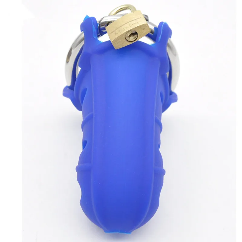 Мужской Целомудрие устройства силиконовая клетка целомудрие Нержавеющая сталь