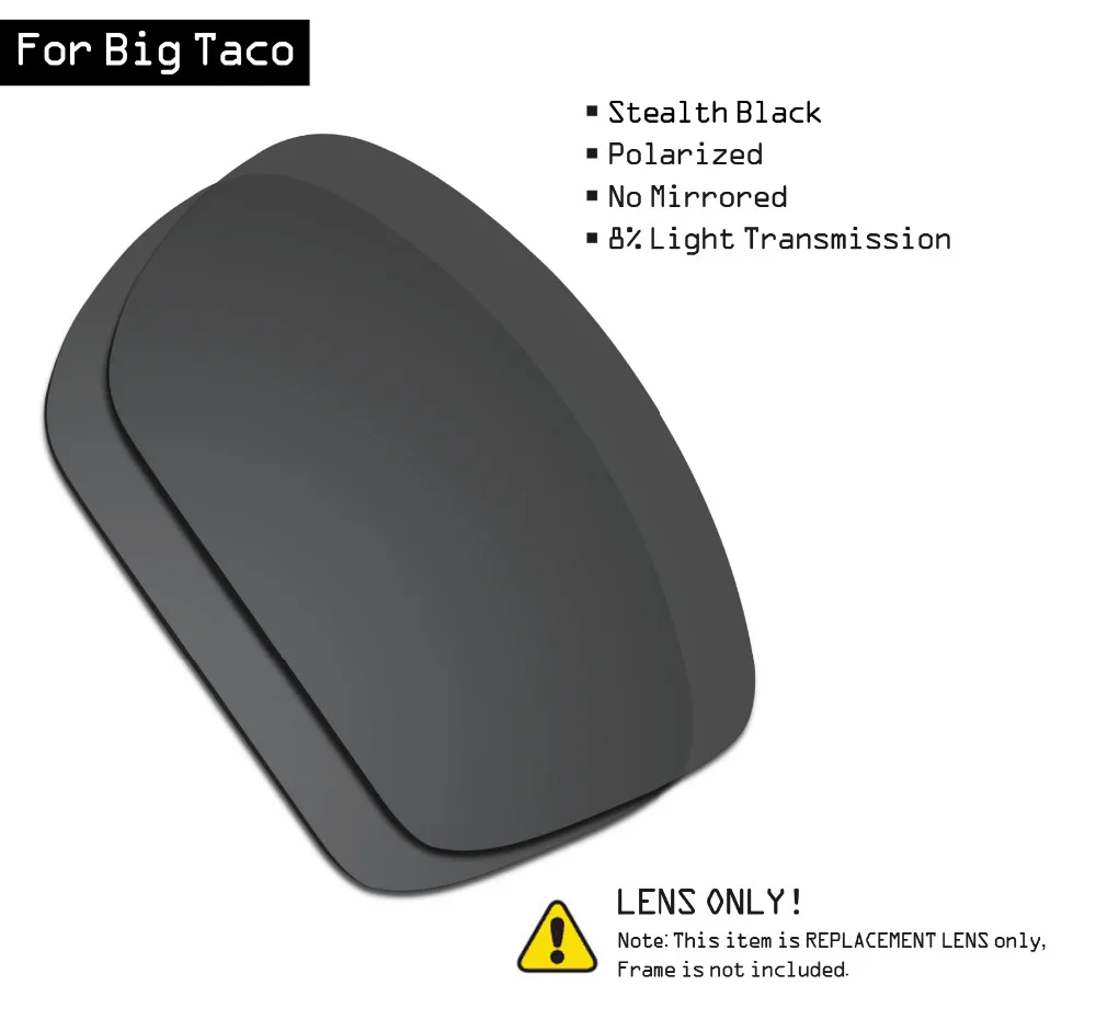 Поляризованные солнцезащитные очки SmartVLT Сменные линзы для Oakley Big Taco - Stealth Black |