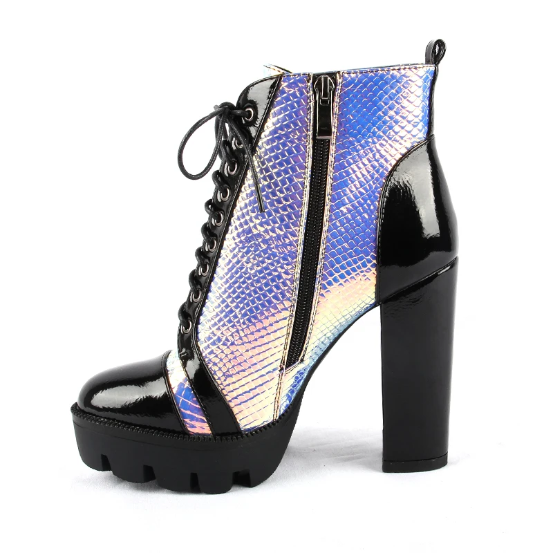 2019 новые осенние ботильоны для женщин на платформе и высоком каблуке женская