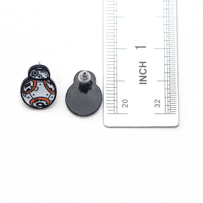 DMLSKY сопротивление BB-8 Серьги Мультфильм ювелирные изделия гипоаллергенно серьги гвоздики Косплей Ювелирные изделия Подарки для женщин M2574