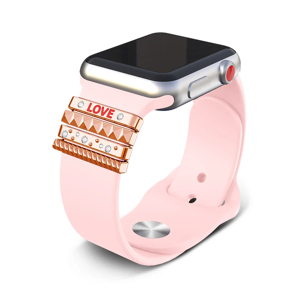 OSRUI декоративное кольцо орнамент для Apple Watch ремешок 42 мм 44 40 38 iwatch из нержавеющей