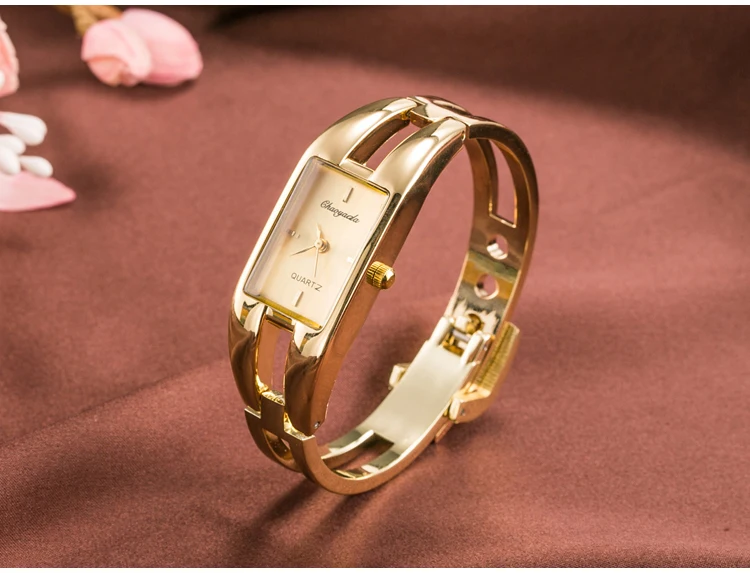 

2016 Fashion brand women fashion luxury ladies gold stainless steel watch women Dress Quartz bracelet Watch relogios femininos