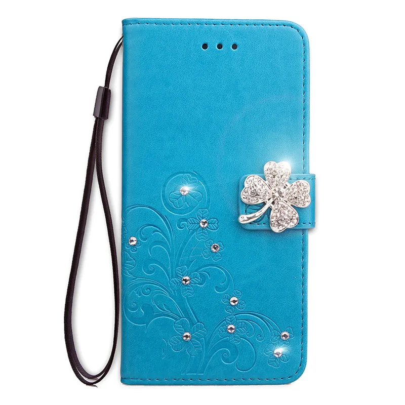 Bling со стразами из искусственной кожи чехол для Huawei Honor 5X Флип Бумажник Полный
