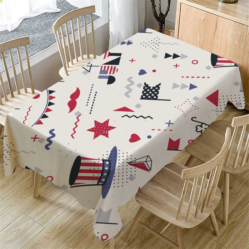 2019 горячие новые продукты День Независимости Скатерть льняная скатерть кухонный
