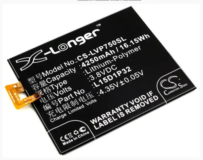 Аккумулятор Cameron Sino 4250mAh Для LENOVO PB1-750 750M 750N PHAB 6 98 L15D1P32 аккумулятор для смартфона |