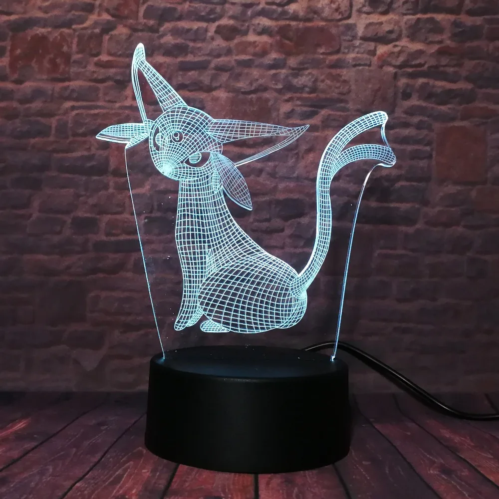 Покемон го 3D фигурка Umbreon Pokeball Bulbasaur Fire Dragon Valor Mystic 7 цветов Изменение ночник детские подарки