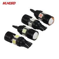 10 t10 car lights white high power w5w 194 led 5050 4smd 1 5w cob lens interior light bulbs 12v number plate clearance lamp