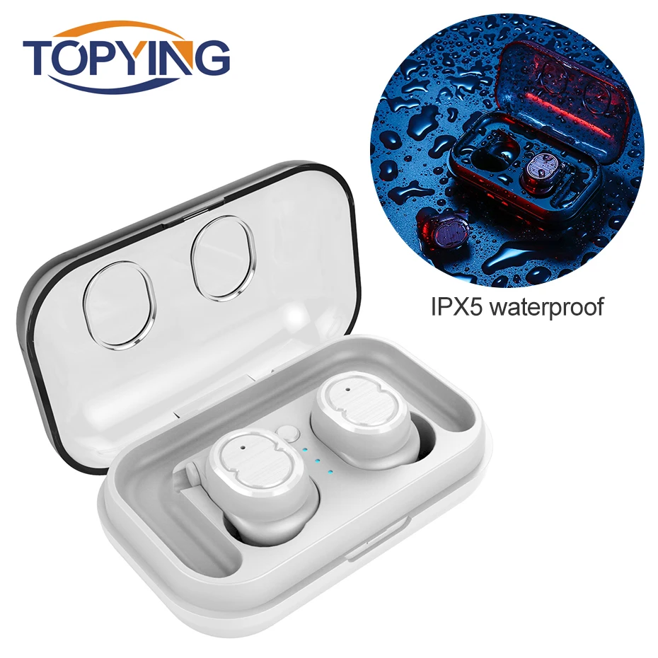 Беспроводные наушники Bluetooth 5 0 водонепроницаемые вкладыши с зарядным боксом для