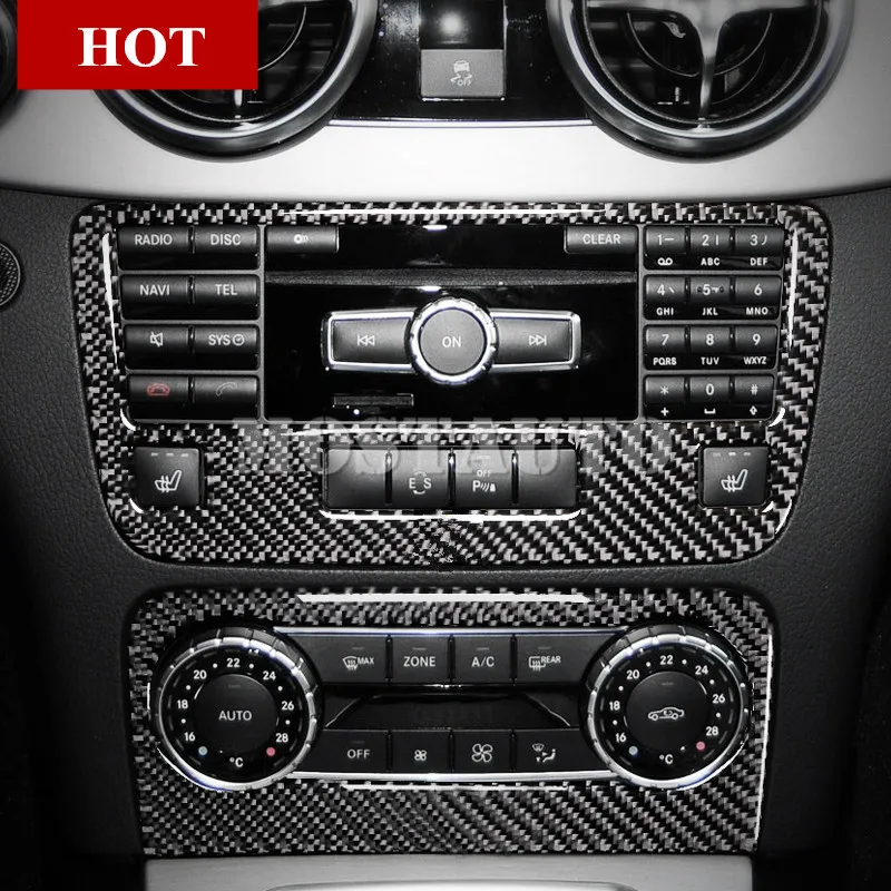 Центральная консоль из углеродного волокна для Benz GLK X204 панель CD и AC отделочная
