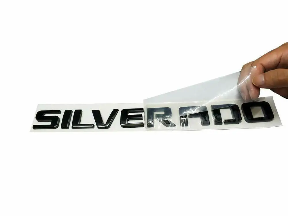2x серебряные эмблемы 3D значок переводная картинка Silverado 1500 2500HD черный |