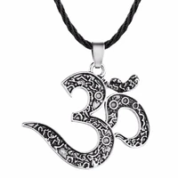 nostalgia spiritual yoga om ohm pendant necklace buddha indian jewelry gift for women collares mandala chakra meditation