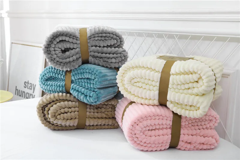 

150*200cm Double Layer Thick Bed Cover Quilt Winter Sherpa Throw Blanket Manta Sofa Blankets for Beds couverture polaire adulte