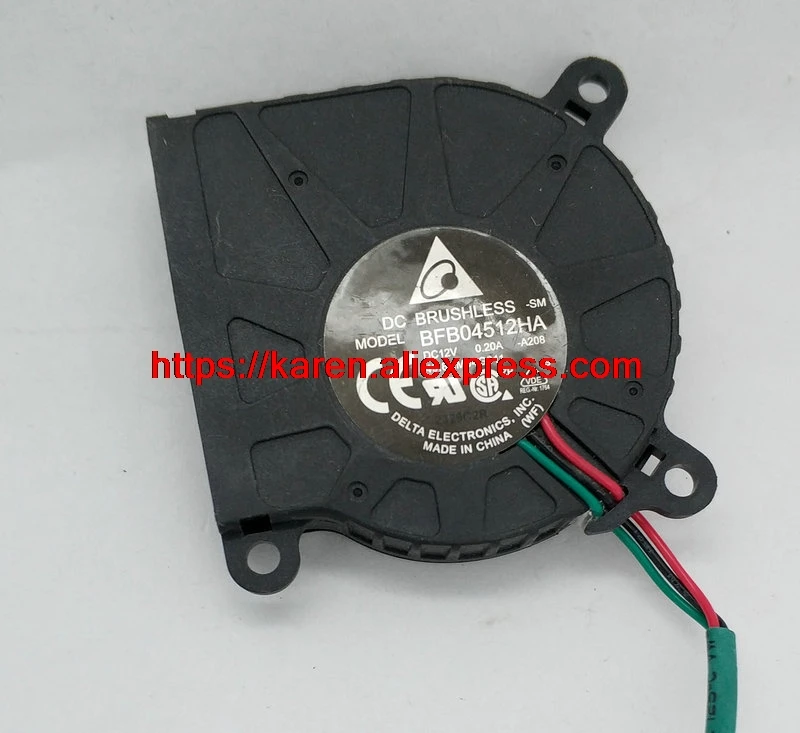3-проводной охлаждающий вентилятор для проектора Delta 4510 DC12V 0.20A BFB04512HA 45*45*10 мм |