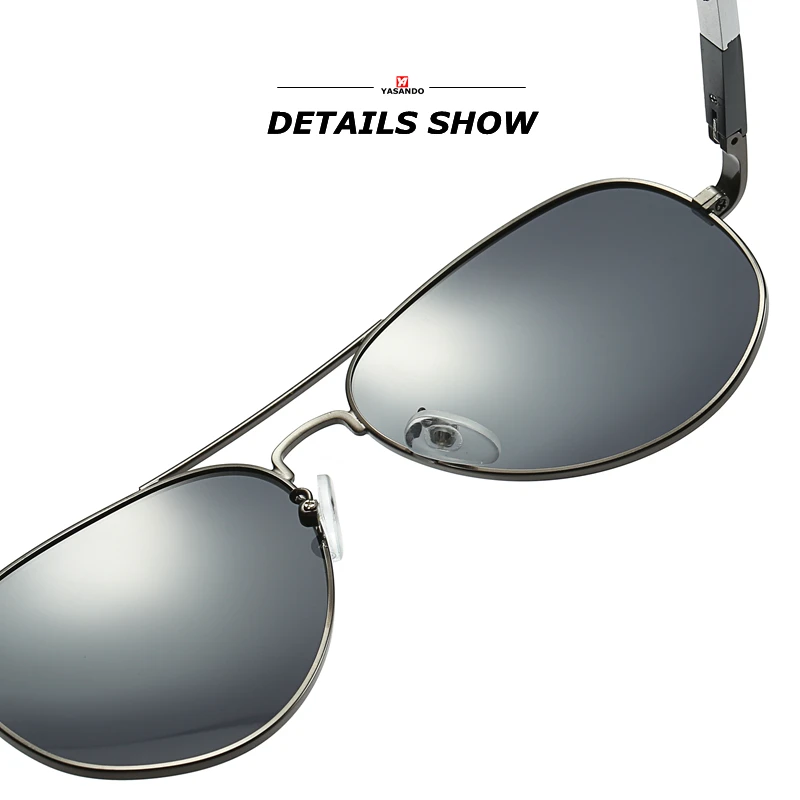 Роскошные солнцезащитные очки YASANDO Мужские поляризационные авиаторы для улицы