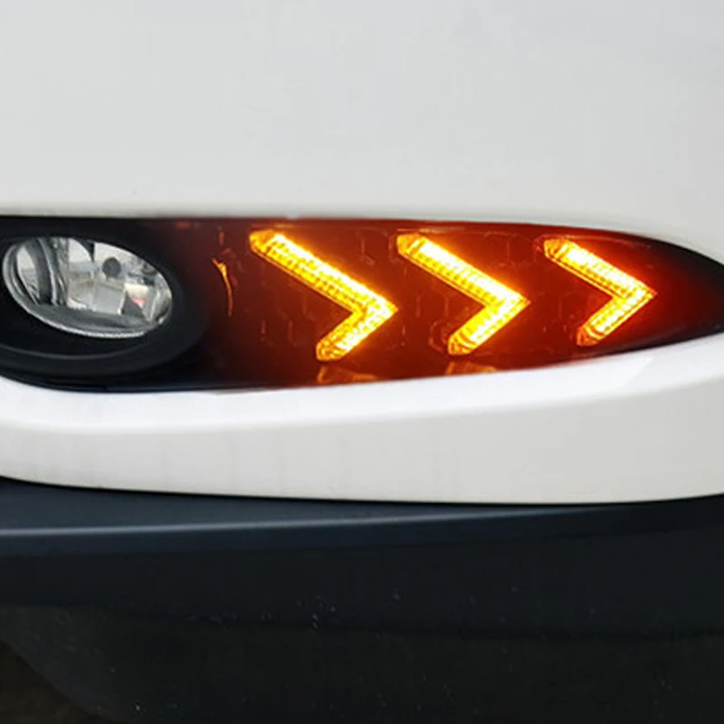 ROADOT автомобиля светодиодный drl для Honda вариабельности сердечного ритма HR V 2014 2015