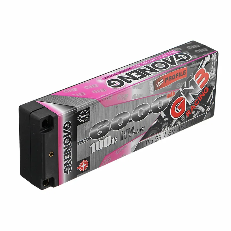 Gaoneng 7 6 V 6000mAh 100C 2S HV 4 35 перезаряжаемая Lipo батарея 5 0 мм вилка типа &quotбанан&quot T для