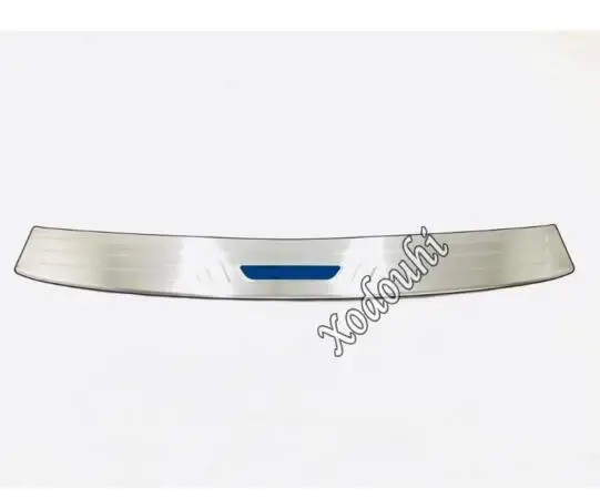 For Kia Sportage KX5 car sticker styling external rear bumper protection trunk trim cover stainless steel plate pedal - Цвет: silver blue
