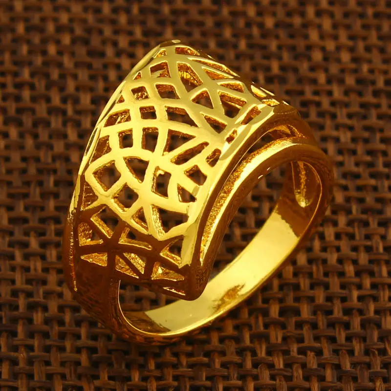 Дубай кольцо для женщин 24K золото Цвет эфиопское свадебное