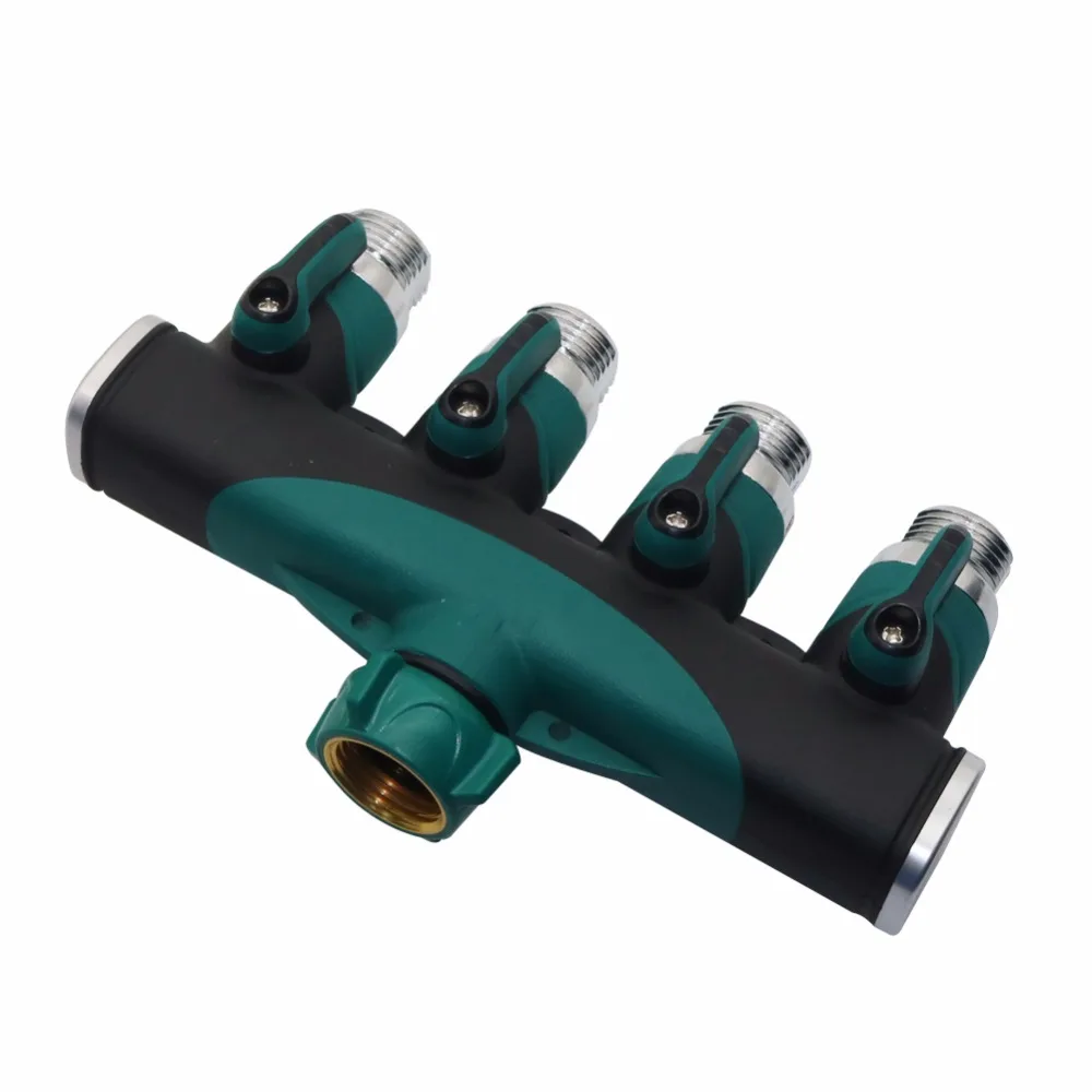 1 шт. 4 ходовой садовый соединитель для шлангов сплиттер из цинкового сплава
