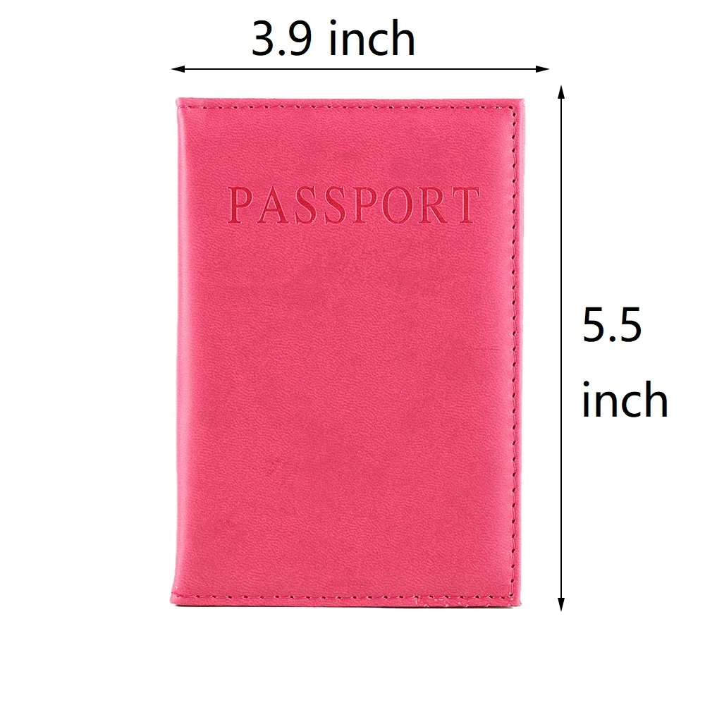 Artificial Leather Women Passport Holder Couple Models Women's Travel Business Passport Cover Unisex Card Case Men Card Holder
