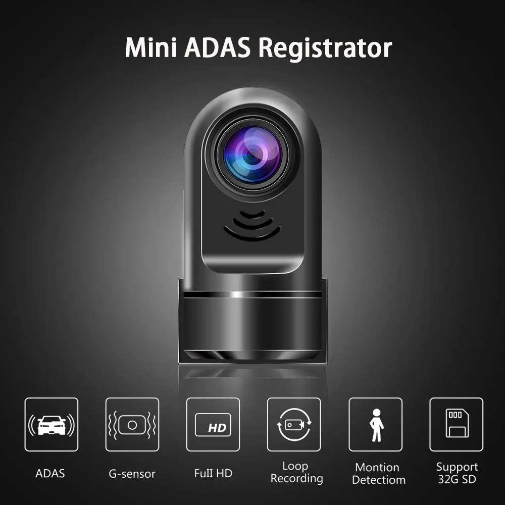 AMprime Мини Автомобильный видеорегистратор ADAS Авто Dashcam Dash камера USB циклическая запись g-сенсор автомобильный рекордер для Android Dash камера регистратор dvr