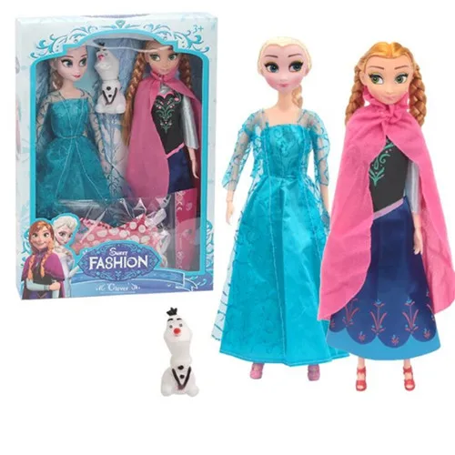 Elsa Anna 12 Joints Новые игрушки 31 см, кукла принцессы Анны и Эльзы для девочек, 12 подвижных суставов, подарки на день рождения, милый подарочный набор для девочек Pelucia Boneca Juguetes Titto - Цвет: Elsa Anna 12 Joints