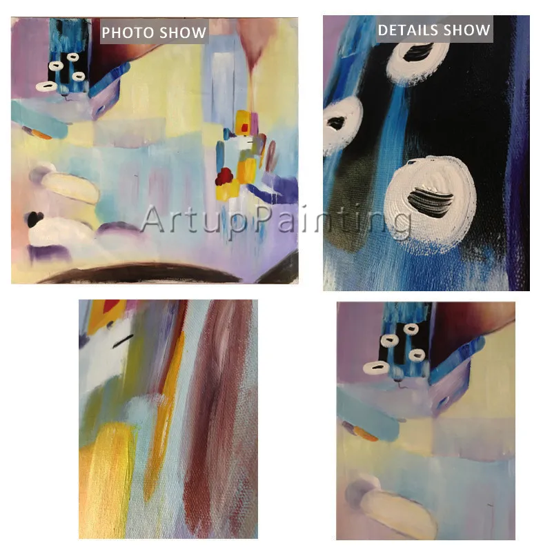 Современная Абстрактная акриловая Картина на холсте ручная роспись абстрактный