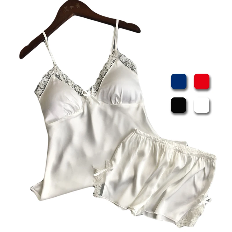 

Женские шелковые пижамные комплекты UNLIMON, мягкие летние Пижамные комплекты из сатина, бесплатная доставка