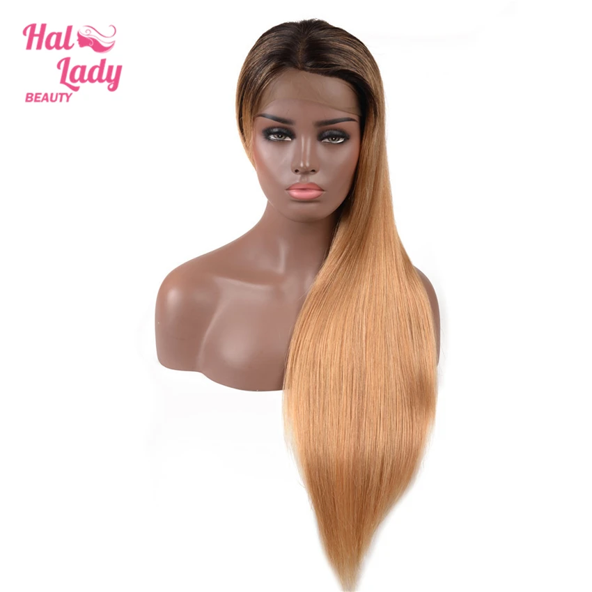 Halo Lady Beauty 13x4 T1B/99J 1B/27 красные укорененные кружевные передние парики бразильские