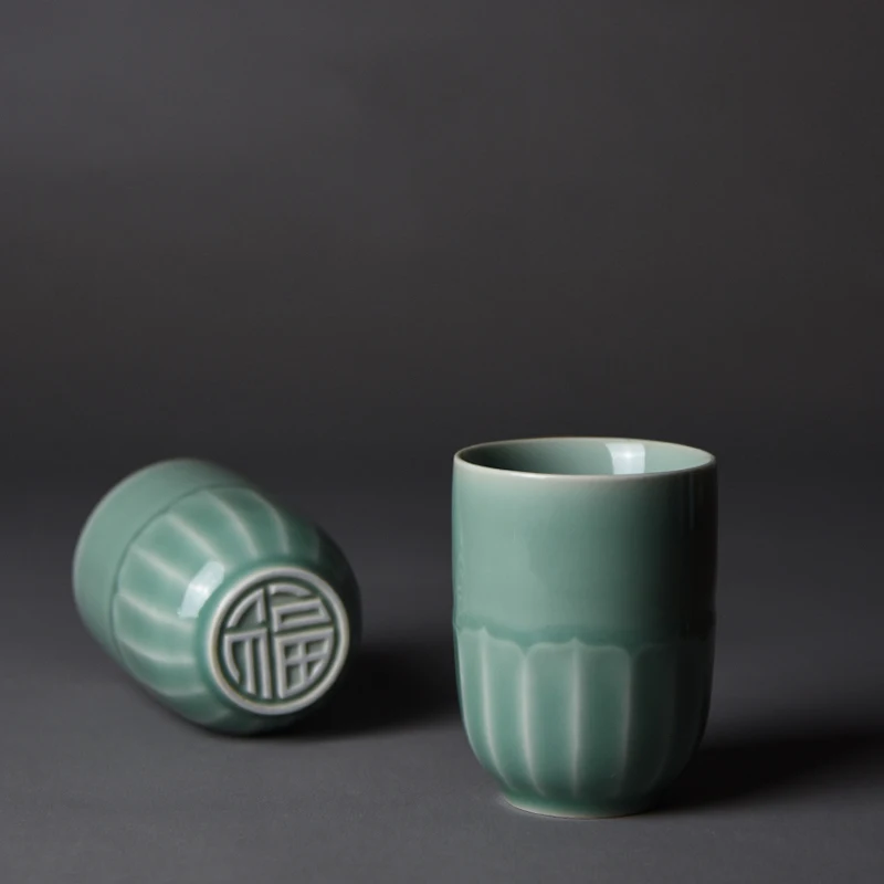 2 шт./лот 200 мл чаша благословения Longquan Celadon мастер-арт чашки для воды чашка дома