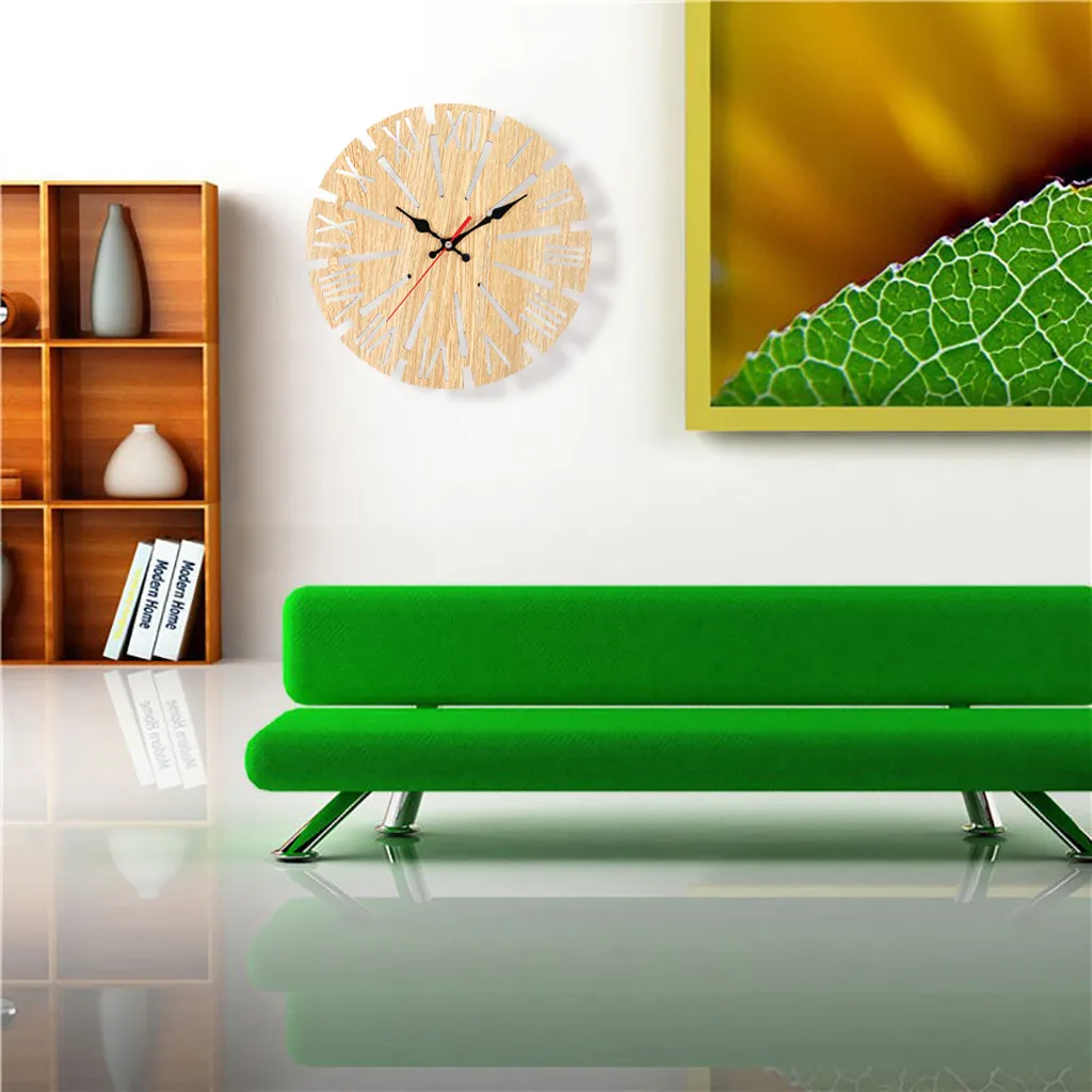 3D Ретро стиль декоративные круглые Настенные часы для дома офиса бара украшения