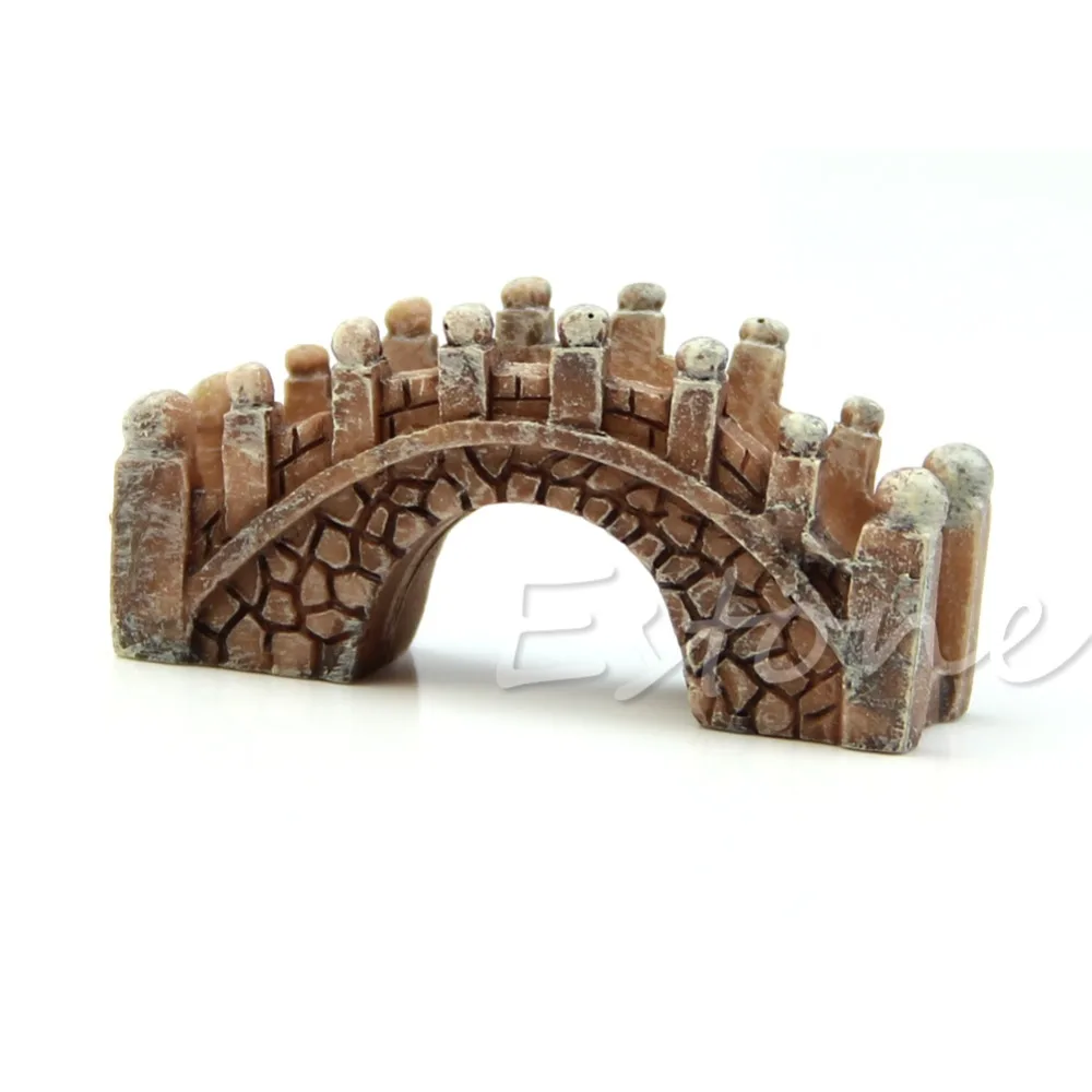 

Mini Bridge Miniature Landscape Fairy Garden Terrarium Decor Tool Garden Crafts Resin Pastoral C42